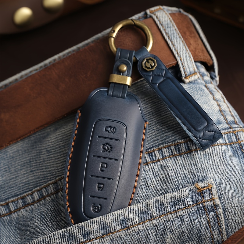 Customized product suitable for Ford key fob cover compatible with imported Edge Explorer key bag for Lincoln key fob cover compatible with MKT2017 Navigator remote control buckle Men's key bag - Image 12