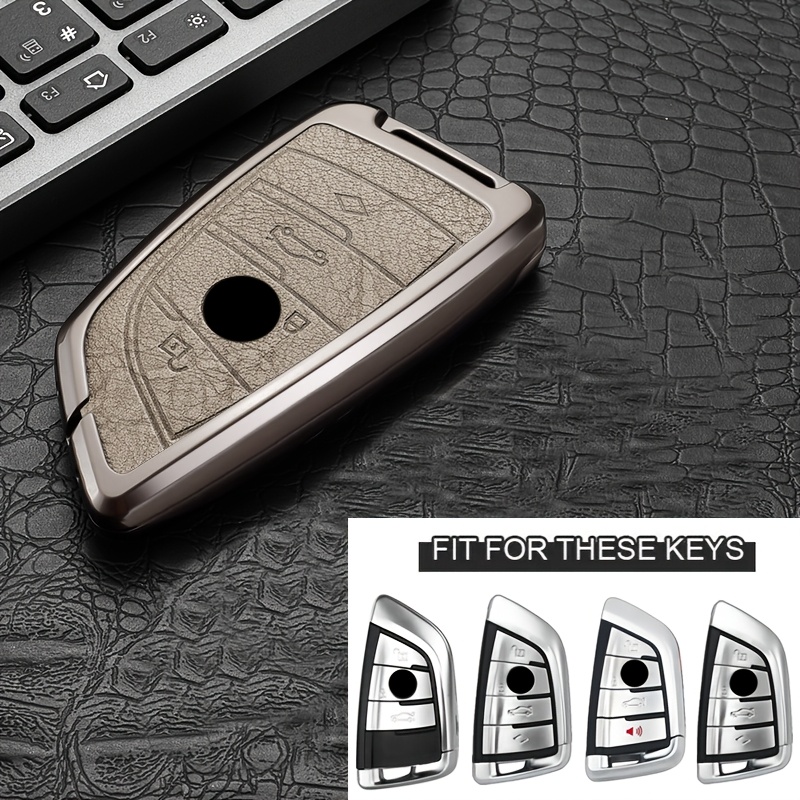 Car Key Cover Metal Protective Case, Suitable for BMW Car Key Covers for BMW M5, New 3 Series, 5 Series, GT, X1, X2, X3, X4, X5, X7, 840i, Blade, 530Li, 225i, 425i, I3, IX3, for BMW Remote Control Protective Cover, High-End Fashion Metal Keychain - Image 16