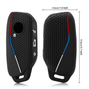 for BMW Series 7 735i 740Li X7 X1 U11 2023 I7 G07 LCI XM Silicone Car Key Cover Case Keychain Holder Full Coverage Protective Shell Soft Anti Scratch Dustproof Wear Resistant Durable Stylish Lightweight Vehicle Remote Key Fob Auto Interior Practical - Image 5