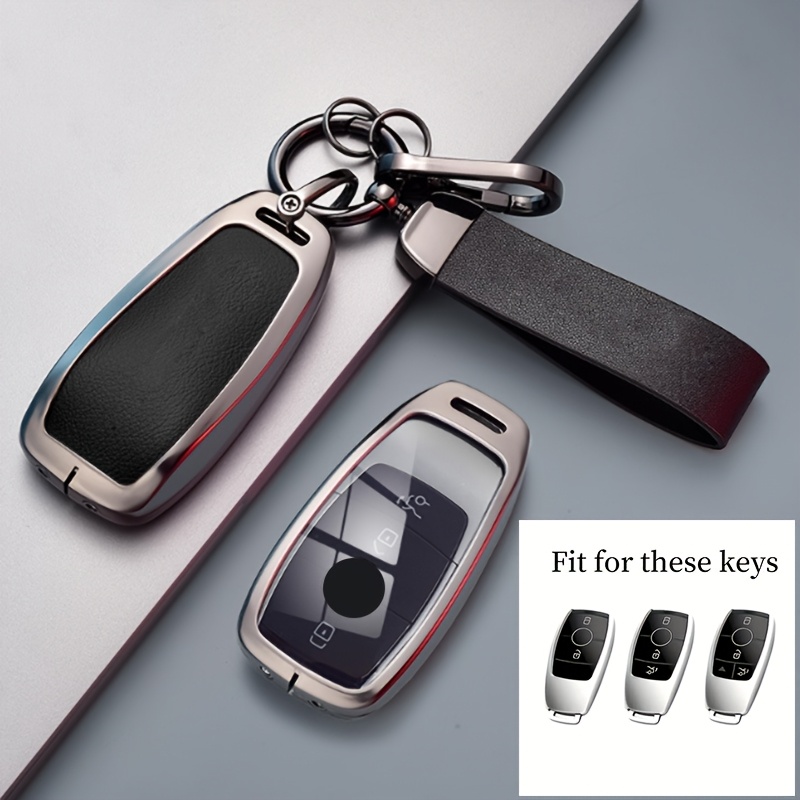 Suitable for Mercedes-Benz Premium Zinc Alloy Key Cover, Suitable for Mercedes-Benz A E C S GLC CLS GLB GLE GLS AMG Class E200 E400 E63 W213 S550 S560 C260 A200 Protective Key Case Keychain Accessories. with Chain - Image 6