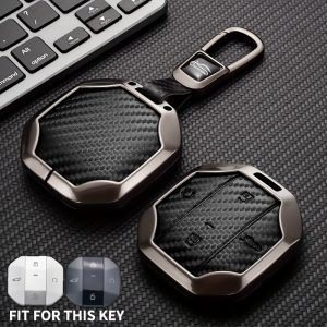 High-end Zinc Alloy Key Protective Cover, Suitable for 2025 for Chery JETOUR Freedom, T1 T2 Traveler, Car Smart Key Protective Case, Zinc Alloy Material, Carbon Fiber Pattern Surface, Drop-Proof and Wear-Resistant - Image 11