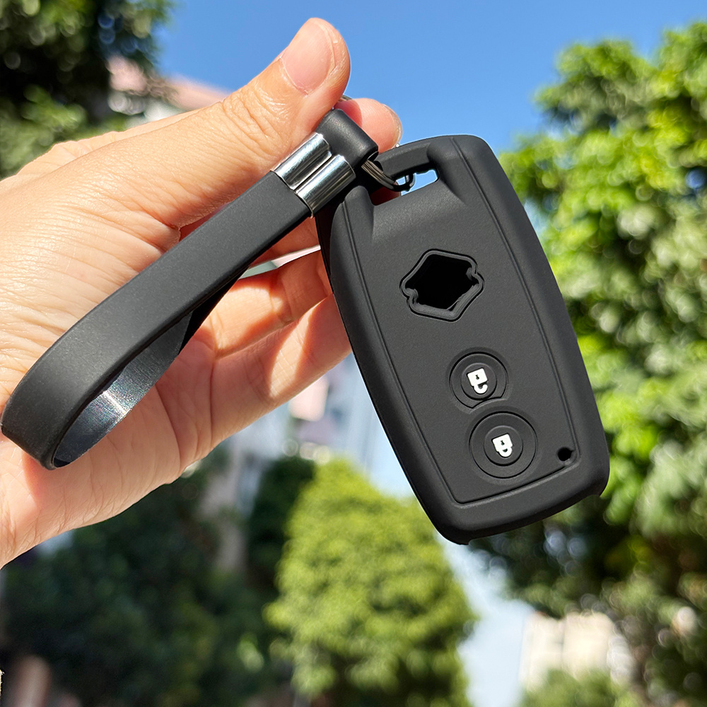 for Suzuki key remote case with keychain full protection cover 2 buttons silicone car key caps shell holder organizer for Grand Vitarau002FSwiftu002Fkuyuchau002FSX4 S-Crossu002FXL-7 - Image 3
