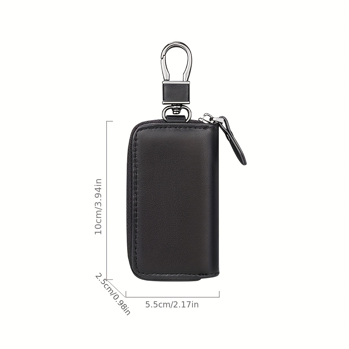Genuine Napa Leather Car Key Organizer Stylish Zippered Key Case for Both Men And Women - Image 3