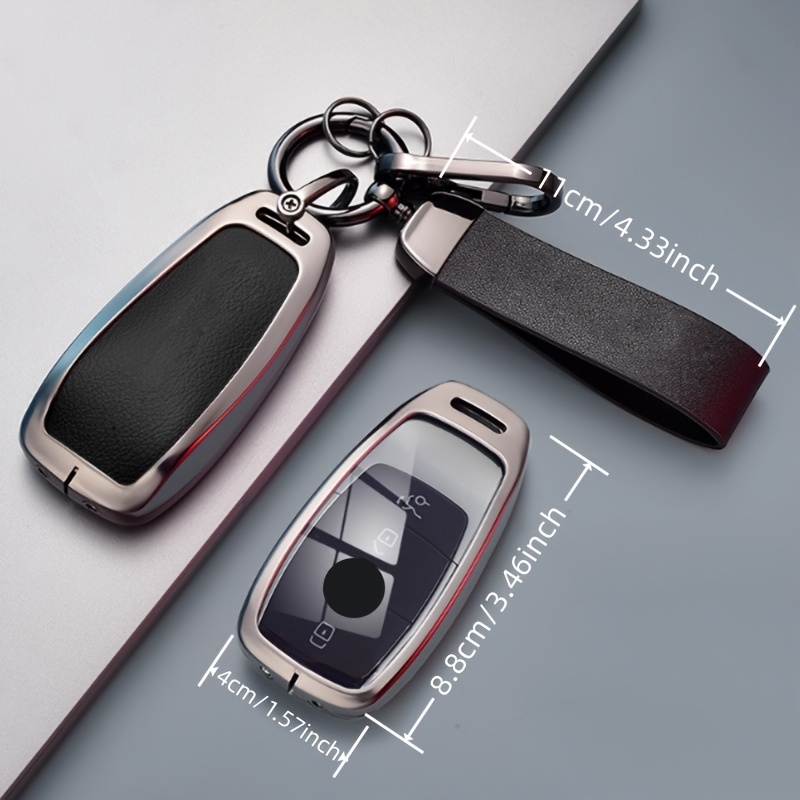 Suitable for Mercedes-Benz Premium Zinc Alloy Key Cover, Suitable for Mercedes-Benz A E C S GLC CLS GLB GLE GLS AMG Class E200 E400 E63 W213 S550 S560 C260 A200 Protective Key Case Keychain Accessories. with Chain - Image 4