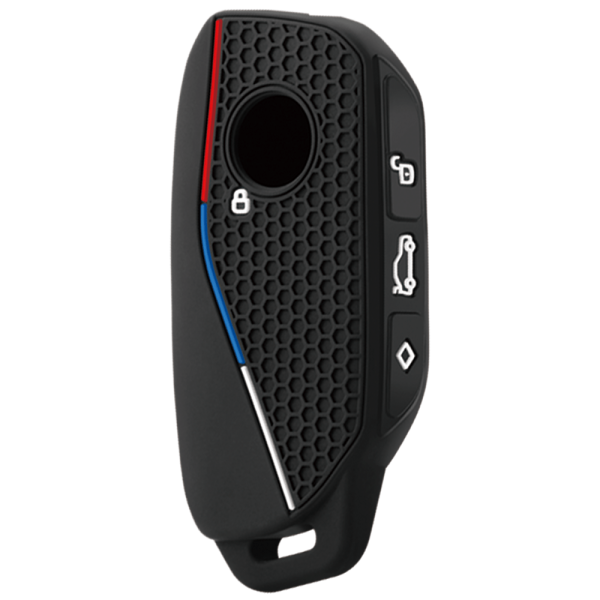 for BMW Series 7 735i 740Li X7 X1 U11 2023 I7 G07 LCI XM Silicone Car Key Cover Case Keychain Holder Full Coverage Protective Shell Soft Anti Scratch Dustproof Wear Resistant Durable Stylish Lightweight Vehicle Remote Key Fob Auto Interior Practical
