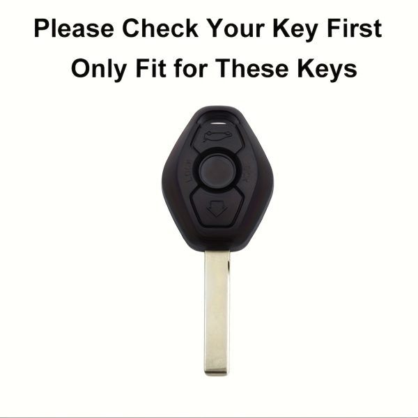 Premium TPU Car Key Cover Case & Fob for BMW E38, E39, E46, E83, E53, E60, E63, E61, E64, E85, E86, M5, 325i, X3, X5, Z3, Z4, 3, 5, 7 Series - Durable Interior Accessory
