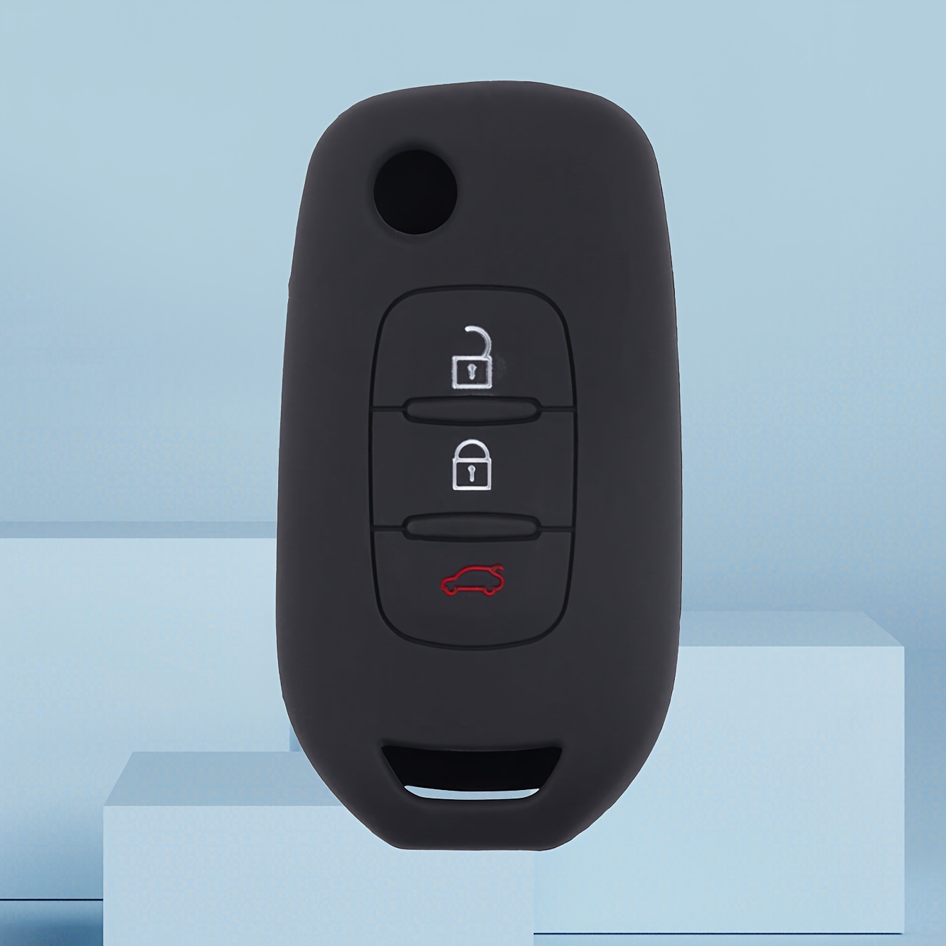 Suitable for Renault Car Key Silicone Cover Anti-Fall Folding 3-Button - Image 6