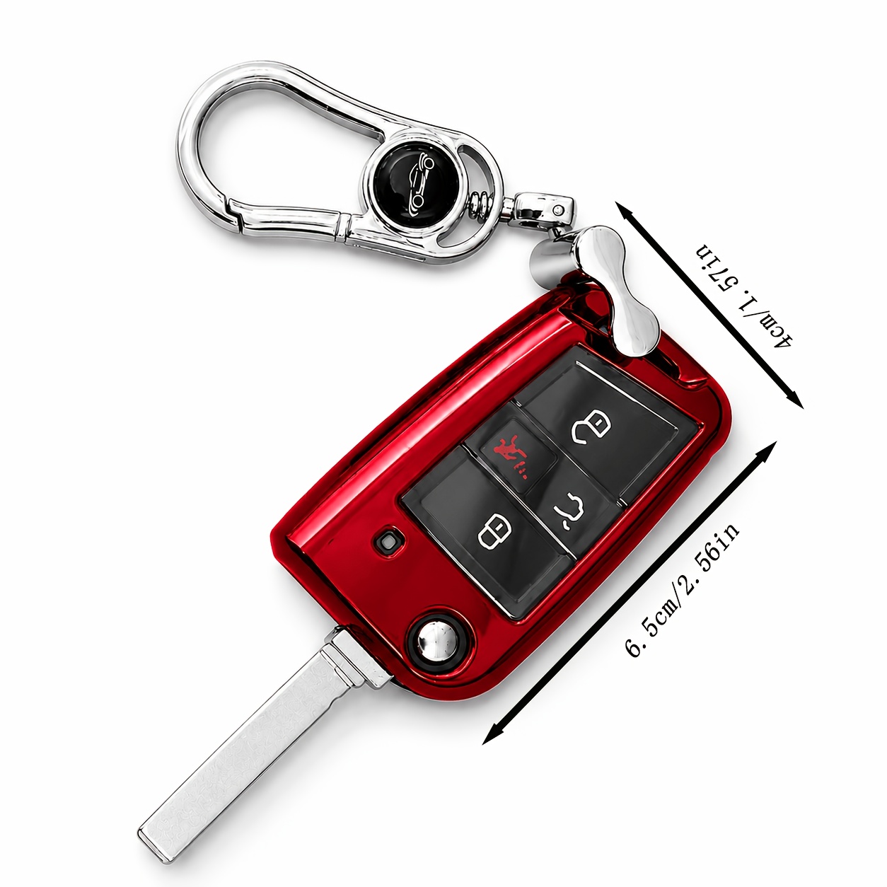 Available in 4 Colors, This for VOLKSWAGEN Key Cover Is Suitable for VOLKSWAGEN Golf, Passat, Magotan, Sagitar, Lavida, Bora, Tiguan, T-Cross, T-Roc, for VOLKSWAGEN CC, Teramont, Skoda, Octavia, Kodiaq, Kodiaq GT. Compatible with 3-buttonu002F4-button - Image 3