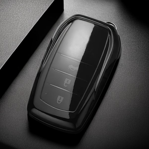 Premium Fashion TPU Car Key Case Suitable for Toyota, Protective Cover for Various for TOYOTA Models Including Runner, Land Cruiser, Camry, RAV4, Prado, Highlander, Corolla, Crown, Wildlander, Levin Key Additions