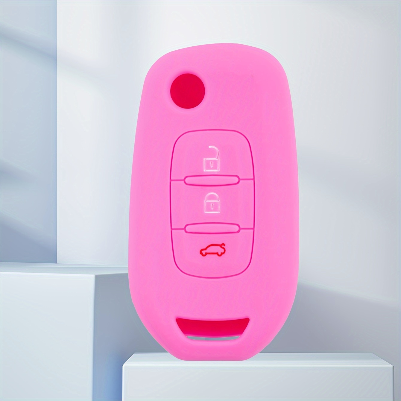Suitable for Renault Car Key Silicone Cover Anti-Fall Folding 3-Button - Image 3