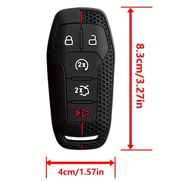 Premium Protective Key Case, Compatible with Select for Ford Models, Mustang Mondeo Forris for Lincoln Explorer Remote Control Cover - Anti-Drop And Wear-Resistant - Silicone Material - Precise Fit, Non-Fading