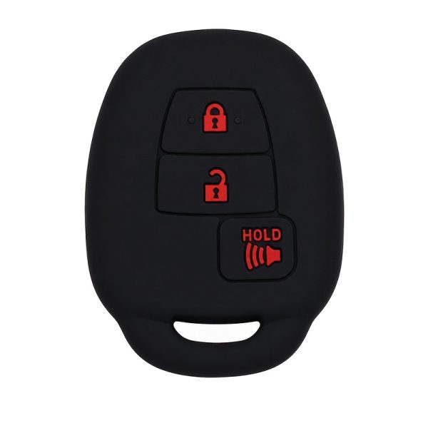 Silicone Key Cover for TOYOTA Flat Remote Key, Three-Button, Compatible with Vios, for SCION XB, Tacoma