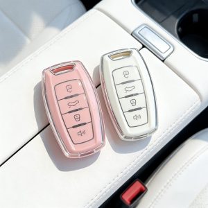 Set of 2 Key Fob Covers,Flexible TPU Case for Car Keys, for Haval Jolion, Joico, Jollein, F7, H6, Jolyon, F7H, Dargo, F7x H6 2023, Scratch-Resistant Protective Shell, Textured Grip, Precise Cutouts, Easy Button Access