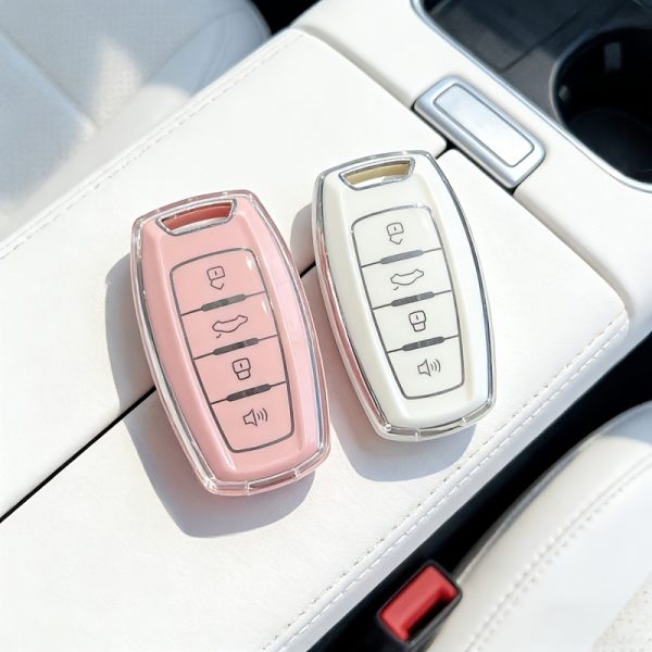 Set of 2 Key Fob Covers,Flexible TPU Case for Car Keys, for Haval Jolion, Joico, Jollein, F7, H6, Jolyon, F7H, Dargo, F7x H6 2023, Scratch-Resistant Protective Shell, Textured Grip, Precise Cutouts, Easy Button Access