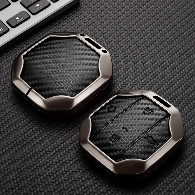 High-end Zinc Alloy Key Protective Cover, Suitable for 2025 for Chery JETOUR Freedom, T1 T2 Traveler, Car Smart Key Protective Case, Zinc Alloy Material, Carbon Fiber Pattern Surface, Drop-Proof and Wear-Resistant - Image 2