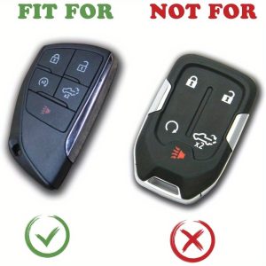 2-Pack, Black Silicone Key Fob Cover for 2022 2023 2024 2025 for Chevy Silverado 1500 for GMC Sierra 1500, 2024 2025 Silverado Sierra 2500HD 3500HD - Image 2