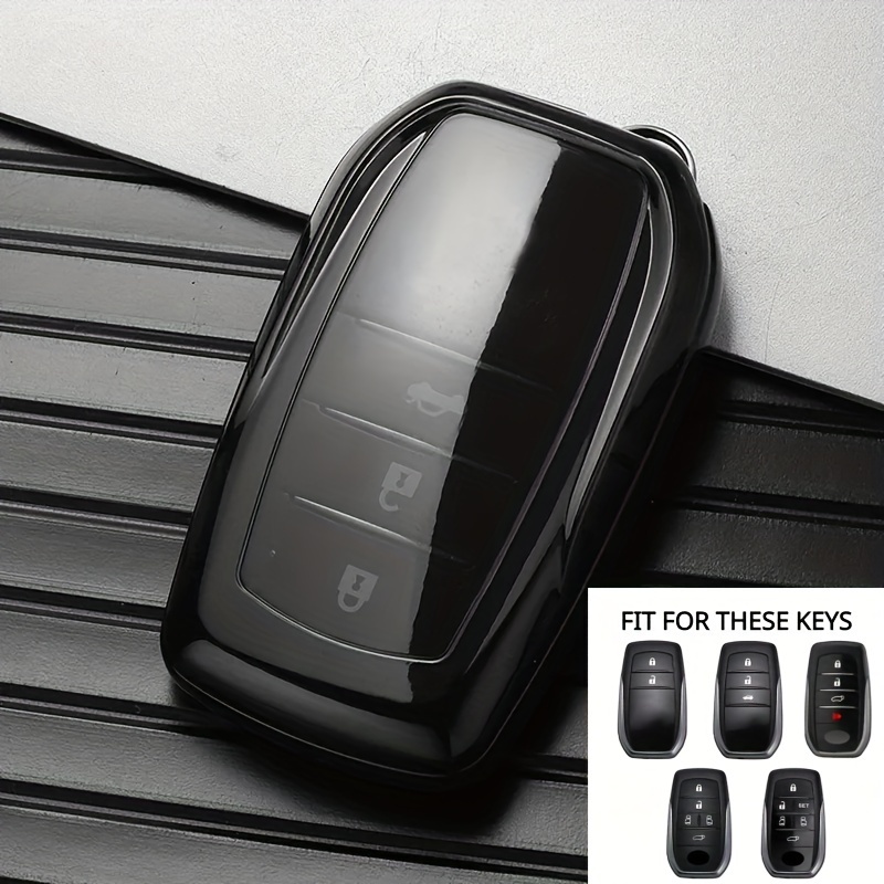 Suitable for Toyota High-End Fashion TPU Car Key Cover, Suitable for Runner Suitable for Land Cruiser Suitable for Camry RAV4 Suitable for Prado Highlander Corolla Crown Wilander Levin Key Accessories - Image 2