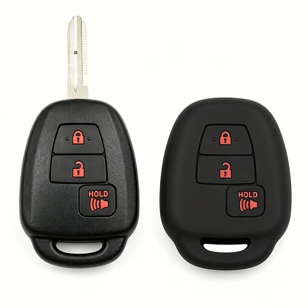 Silicone Key Cover for TOYOTA Flat Remote Key, Three-Button, Compatible with Vios, for SCION XB, Tacoma