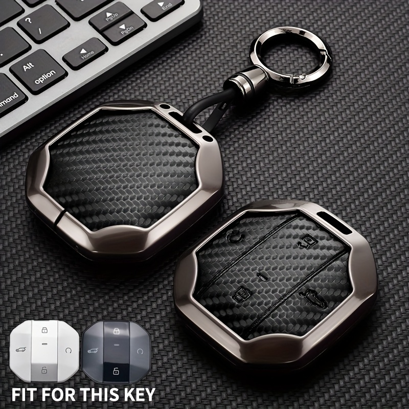 High-end Zinc Alloy Key Protective Cover, Suitable for 2025 for Chery JETOUR Freedom, T1 T2 Traveler, Car Smart Key Protective Case, Zinc Alloy Material, Carbon Fiber Pattern Surface, Drop-Proof and Wear-Resistant - Image 10