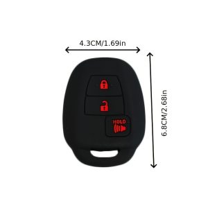 Silicone Key Cover for TOYOTA Flat Remote Key, Three-Button, Compatible with Vios, for SCION XB, Tacoma - Image 2