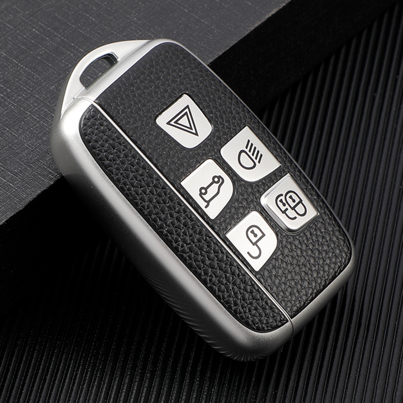 This Key Cover, Designed for Land for Rover Vehicles, Boasts a Leather-Like Texture And a Timeless Style That Resists Wear And Scratches, Improving The Durability And Safeguarding of Your Car Keys, Ensuring They Remain Pristine And Attractive - Image 1