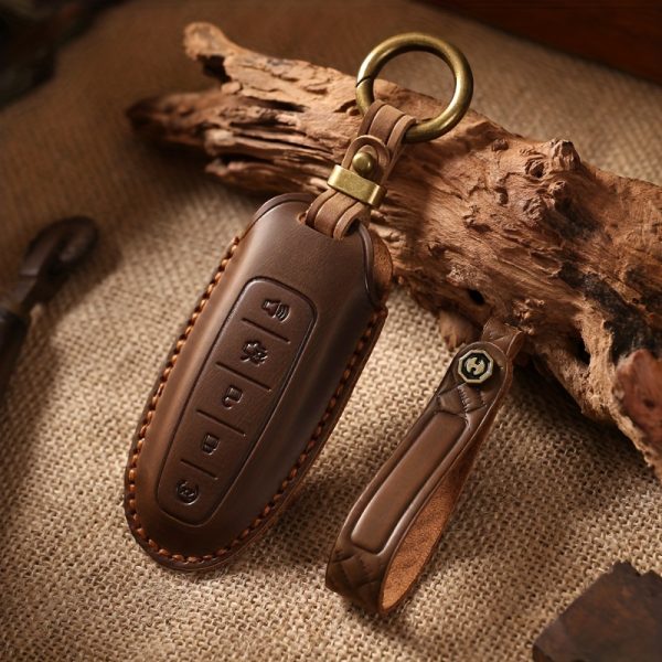 Customized product suitable for Ford key fob cover compatible with imported Edge Explorer key bag for Lincoln key fob cover compatible with MKT2017 Navigator remote control buckle Men's key bag