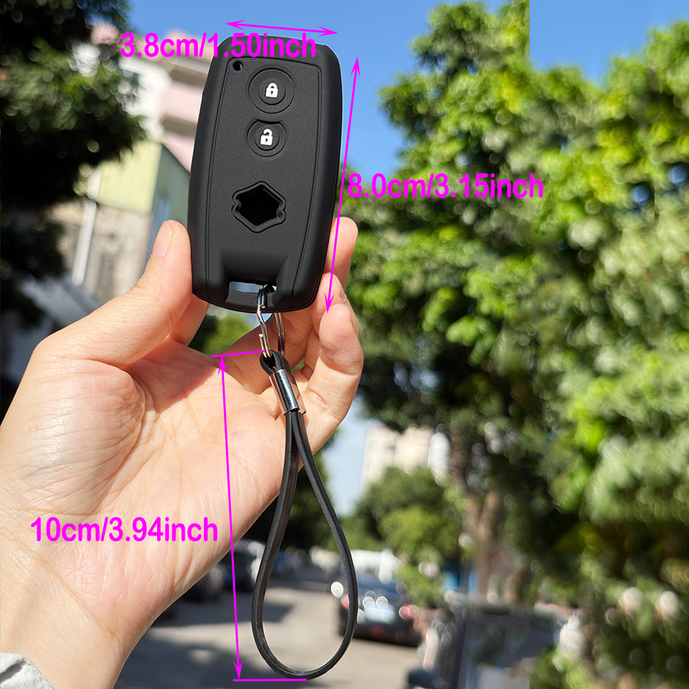 for Suzuki key remote case with keychain full protection cover 2 buttons silicone car key caps shell holder organizer for Grand Vitarau002FSwiftu002Fkuyuchau002FSX4 S-Crossu002FXL-7 - Image 6