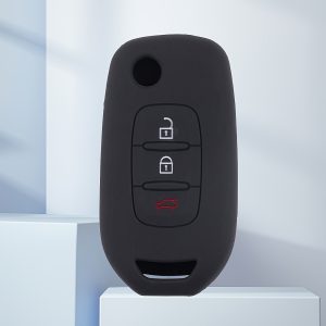 Suitable for Renault Car Key Silicone Cover Anti-Fall Folding 3-Button - Image 2