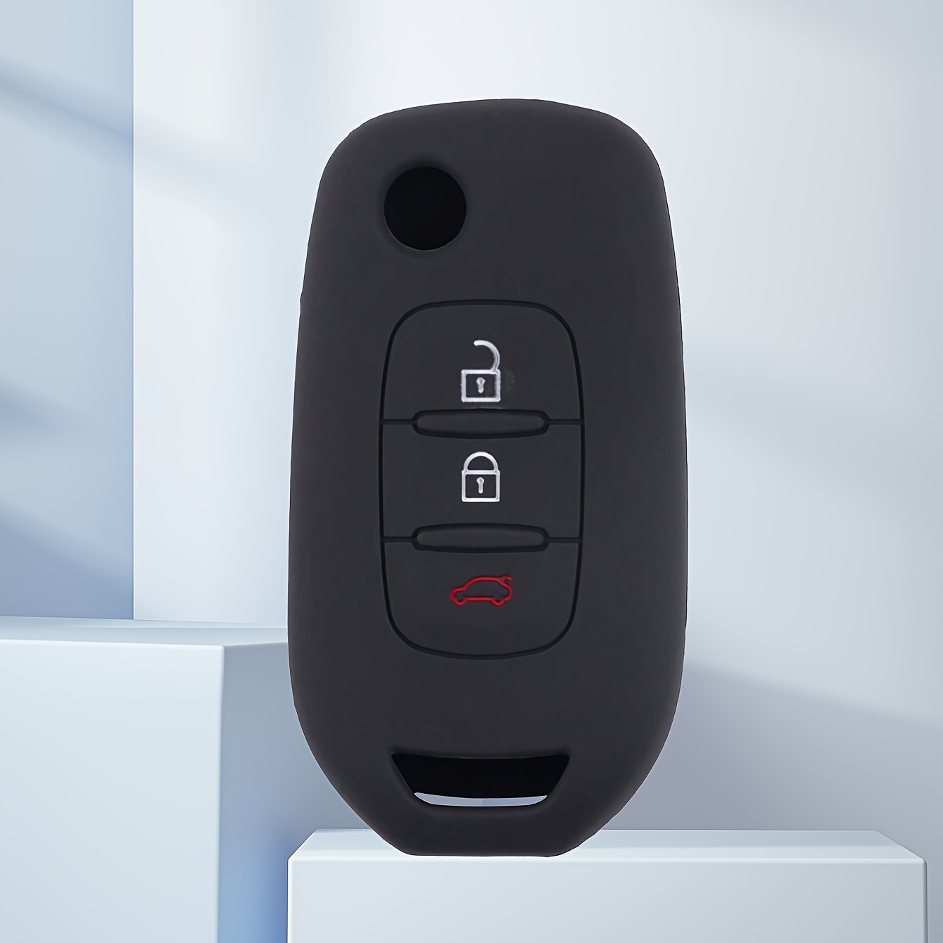 Suitable for Renault Car Key Silicone Cover Anti-Fall Folding 3-Button - Image 2