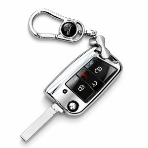 Available in 4 Colors, This for VOLKSWAGEN Key Cover Is Suitable for VOLKSWAGEN Golf, Passat, Magotan, Sagitar, Lavida, Bora, Tiguan, T-Cross, T-Roc, for VOLKSWAGEN CC, Teramont, Skoda, Octavia, Kodiaq, Kodiaq GT. Compatible with 3-buttonu002F4-button - Image 2