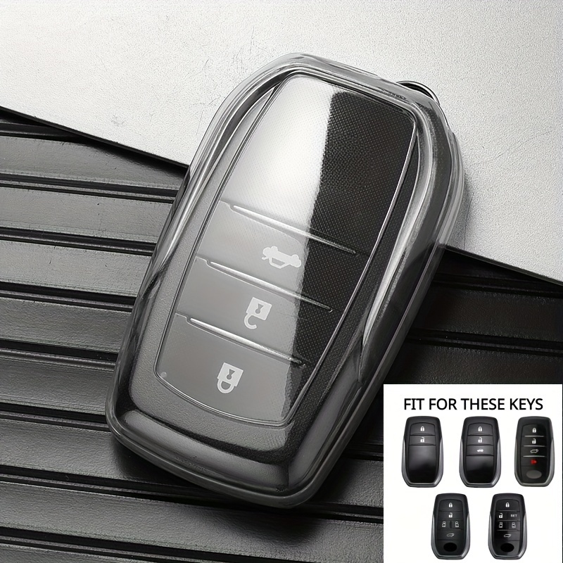 Suitable for Toyota High-End Fashion TPU Car Key Cover, Suitable for Runner Suitable for Land Cruiser Suitable for Camry RAV4 Suitable for Prado Highlander Corolla Crown Wilander Levin Key Accessories - Image 1