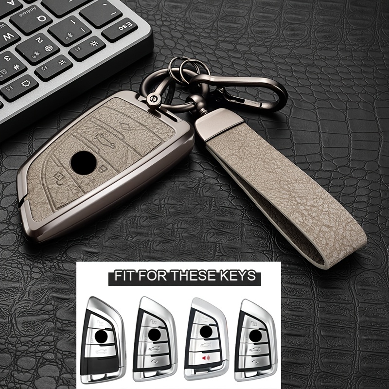 Car Key Cover Metal Protective Case, Suitable for BMW Car Key Covers for BMW M5, New 3 Series, 5 Series, GT, X1, X2, X3, X4, X5, X7, 840i, Blade, 530Li, 225i, 425i, I3, IX3, for BMW Remote Control Protective Cover, High-End Fashion Metal Keychain - Image 7
