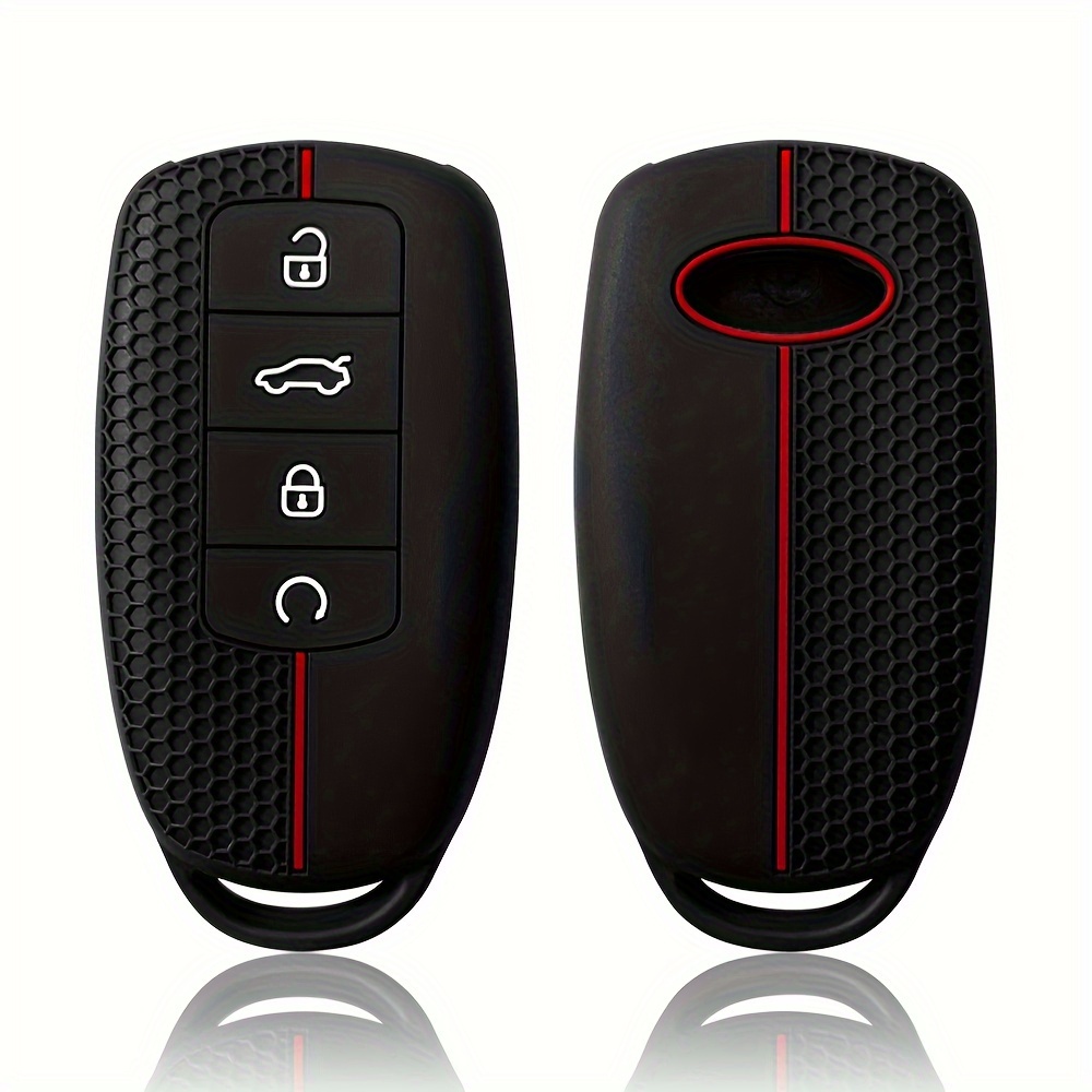 Fashionable High-End Car Key Pouch, Compatible with Some for Chery Models - Xingtu Lingyun S Silicone Protective Case - Honeycomb Pattern Remote Control Cover - Drop-Resistant and Wear-Resistant - Precise Fit, Colorfast - Image 3