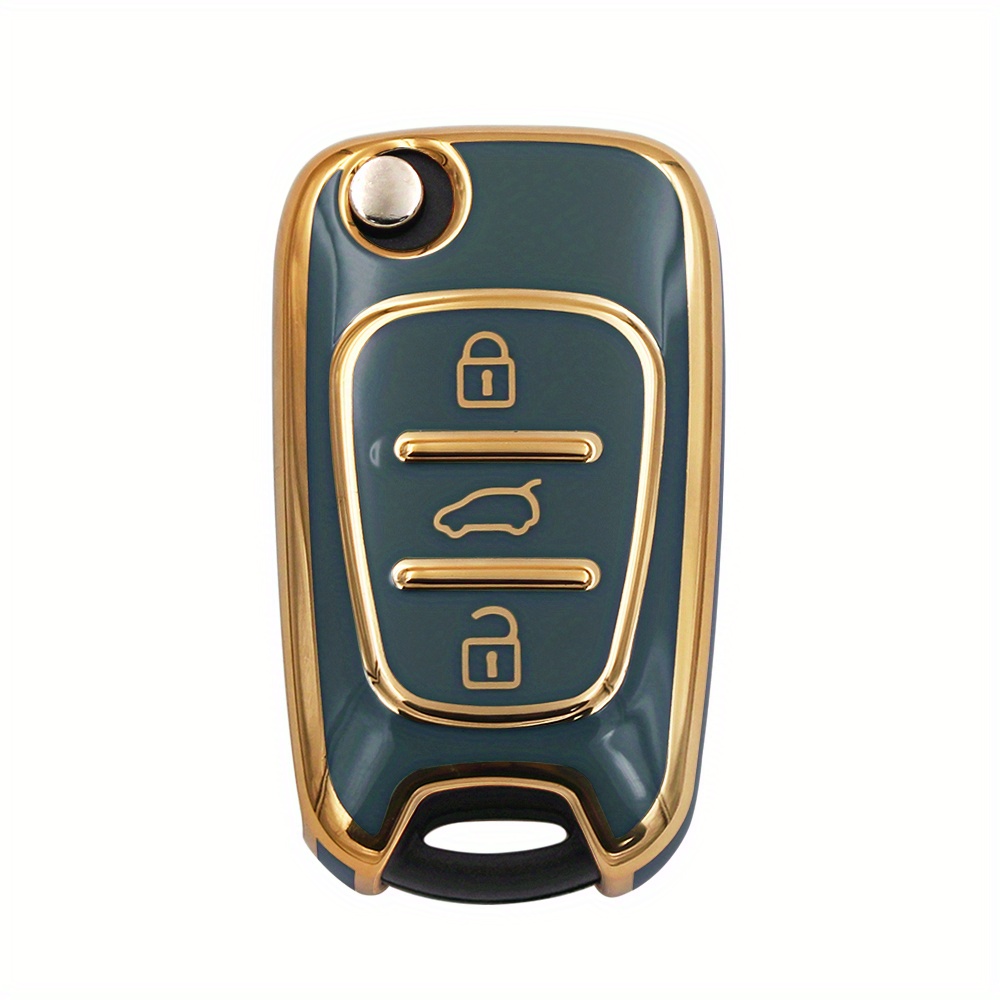 TPU Car Key Fob Case Compatible with for HYUNDAI I20 I30 IX35 I35 Accent Elantra Santa Fe, Suitable for Kia K2 K5 Soul Sorento Sportage Cerato Rio Picanto - 3 Button Keyless Entry Remote Control Protective Shell Accessory - Image 4