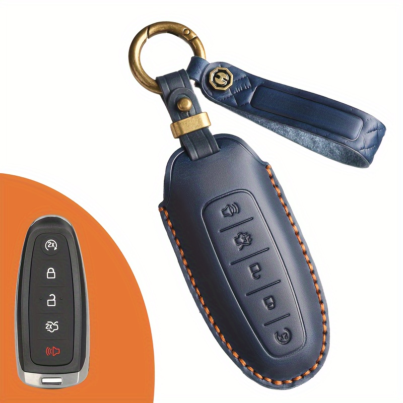 Customized product suitable for Ford key fob cover compatible with imported Edge Explorer key bag for Lincoln key fob cover compatible with MKT2017 Navigator remote control buckle Men's key bag - Image 7