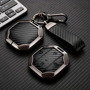 High-end Zinc Alloy Key Protective Cover, Suitable for 2025 for Chery JETOUR Freedom, T1 T2 Traveler, Car Smart Key Protective Case, Zinc Alloy Material, Carbon Fiber Pattern Surface, Drop-Proof and Wear-Resistant - Image 7