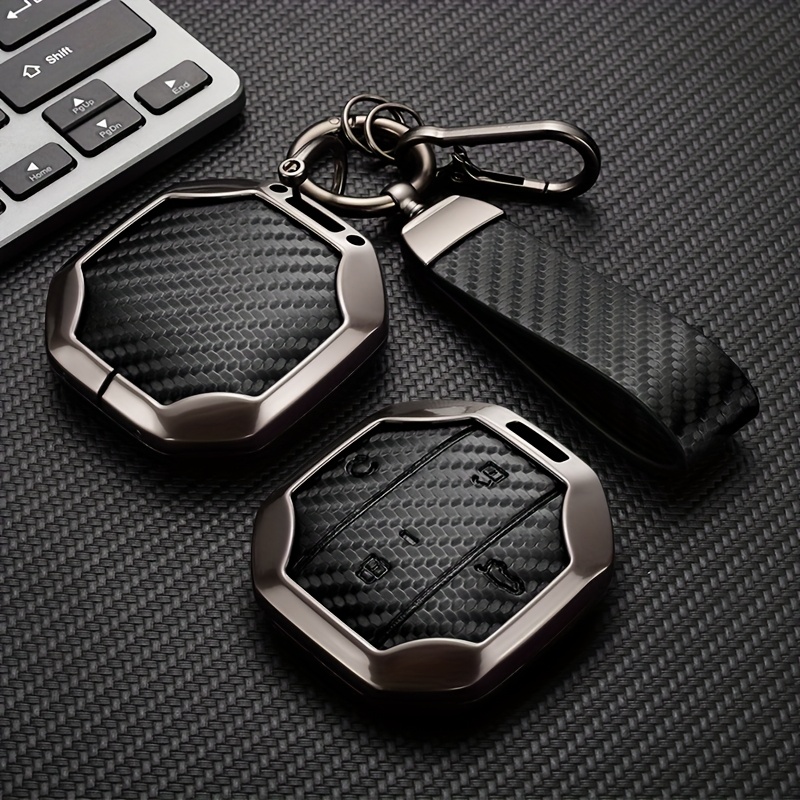 High-end Zinc Alloy Key Protective Cover, Suitable for 2025 for Chery JETOUR Freedom, T1 T2 Traveler, Car Smart Key Protective Case, Zinc Alloy Material, Carbon Fiber Pattern Surface, Drop-Proof and Wear-Resistant - Image 7