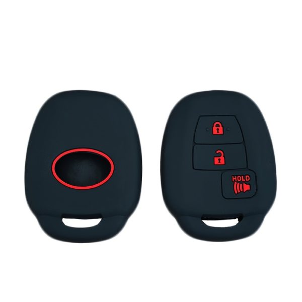 Silicone Key Cover for TOYOTA Flat Remote Key, Three-Button, Compatible with Vios, for SCION XB, Tacoma