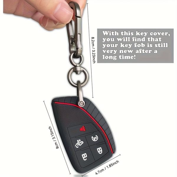 2-Pack, Black Silicone Key Fob Cover for 2022 2023 2024 2025 for Chevy Silverado 1500 for GMC Sierra 1500, 2024 2025 Silverado Sierra 2500HD 3500HD