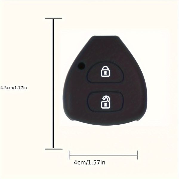 Silicone Protective Case for Car Keys, Suitable for Toyota Models Like Corolla, Camry, RAV4, Yaris, And Avalon, Designed to Prevent Damage from Drops