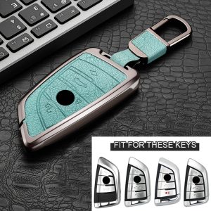 Car Key Cover Metal Protective Case, Suitable for BMW Car Key Covers for BMW M5, New 3 Series, 5 Series, GT, X1, X2, X3, X4, X5, X7, 840i, Blade, 530Li, 225i, 425i, I3, IX3, for BMW Remote Control Protective Cover, High-End Fashion Metal Keychain - Image 19