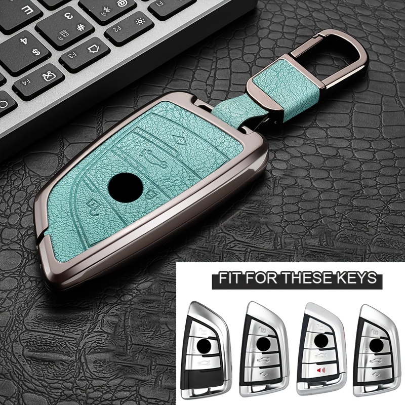 Car Key Cover Metal Protective Case, Suitable for BMW Car Key Covers for BMW M5, New 3 Series, 5 Series, GT, X1, X2, X3, X4, X5, X7, 840i, Blade, 530Li, 225i, 425i, I3, IX3, for BMW Remote Control Protective Cover, High-End Fashion Metal Keychain - Image 19