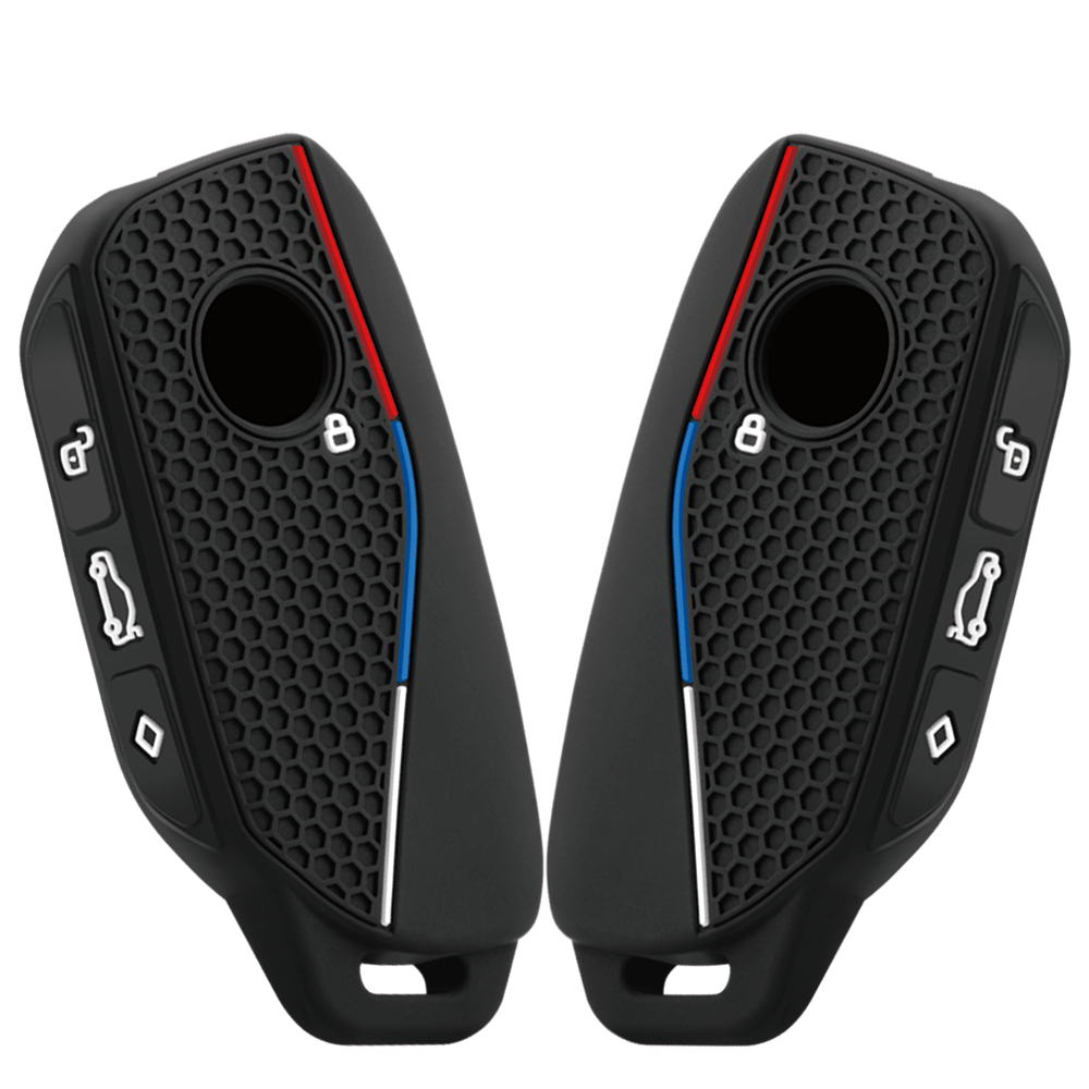 for BMW Series 7 735i 740Li X7 X1 U11 2023 I7 G07 LCI XM Silicone Car Key Cover Case Keychain Holder Full Coverage Protective Shell Soft Anti Scratch Dustproof Wear Resistant Durable Stylish Lightweight Vehicle Remote Key Fob Auto Interior Practical - Image 4