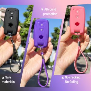 for Suzuki key remote case with keychain full protection cover 2 buttons silicone car key caps shell holder organizer for Grand Vitarau002FSwiftu002Fkuyuchau002FSX4 S-Crossu002FXL-7 - Image 4