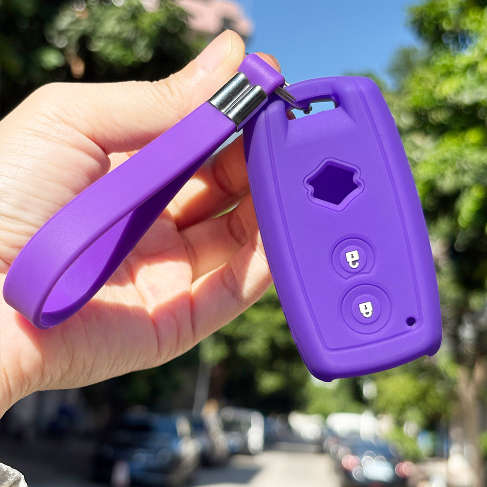 for Suzuki key remote case with keychain full protection cover 2 buttons silicone car key caps shell holder organizer for Grand Vitarau002FSwiftu002Fkuyuchau002FSX4 S-Crossu002FXL-7 - Image 1