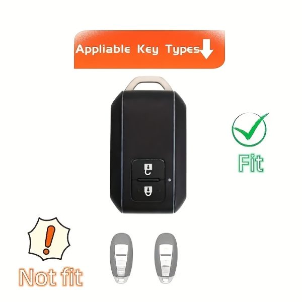 Protective Case for TPU Car Remote Key Fob, Designed for Suzuki Models Like Swift, Ertiga, Wagon R, And Vitara. This Durable Cover Features an Elegant Design And Includes a Keyring for Convenience