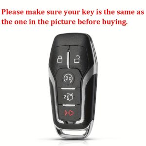 Premium Protective Key Case, Compatible with Select for Ford Models, Mustang Mondeo Forris for Lincoln Explorer Remote Control Cover - Anti-Drop And Wear-Resistant - Silicone Material - Precise Fit, Non-Fading - Image 3