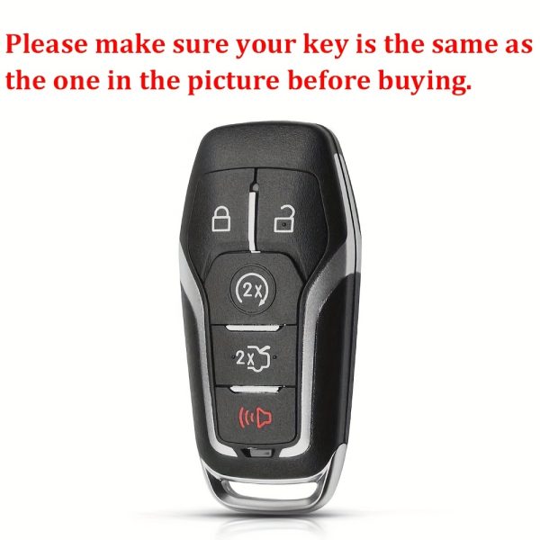 Premium Protective Key Case, Compatible with Select for Ford Models, Mustang Mondeo Forris for Lincoln Explorer Remote Control Cover - Anti-Drop And Wear-Resistant - Silicone Material - Precise Fit, Non-Fading