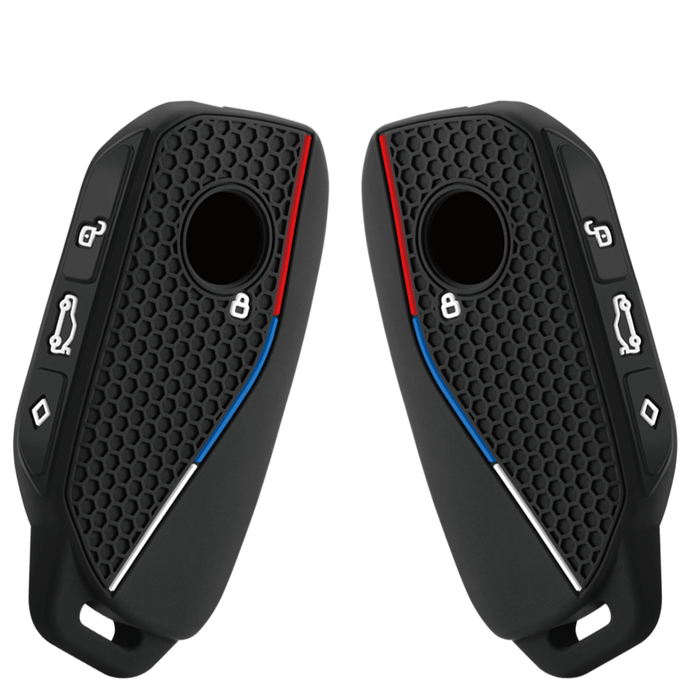 for BMW Series 7 735i 740Li X7 X1 U11 2023 I7 G07 LCI XM Silicone Car Key Cover Case Keychain Holder Full Coverage Protective Shell Soft Anti Scratch Dustproof Wear Resistant Durable Stylish Lightweight Vehicle Remote Key Fob Auto Interior Practical - Image 3