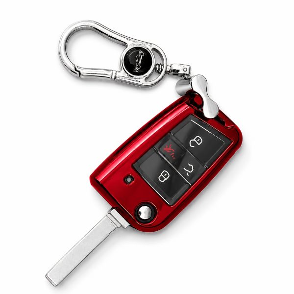 Available in 4 Colors, This for VOLKSWAGEN Key Cover Is Suitable for VOLKSWAGEN Golf, Passat, Magotan, Sagitar, Lavida, Bora, Tiguan, T-Cross, T-Roc, for VOLKSWAGEN CC, Teramont, Skoda, Octavia, Kodiaq, Kodiaq GT. Compatible with 3-buttonu002F4-button